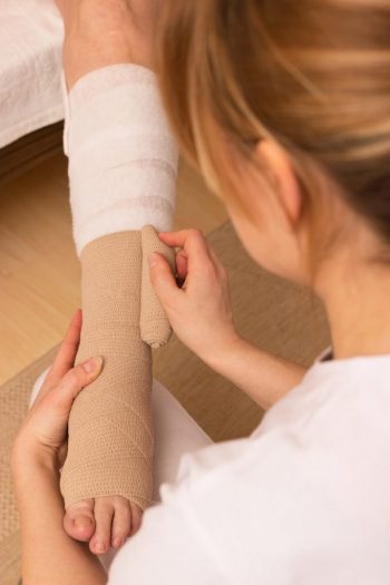 Compression Bandaging to reduce swelling