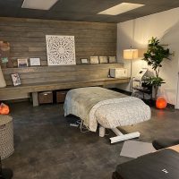 relaxing treatment room for lymphatic massage