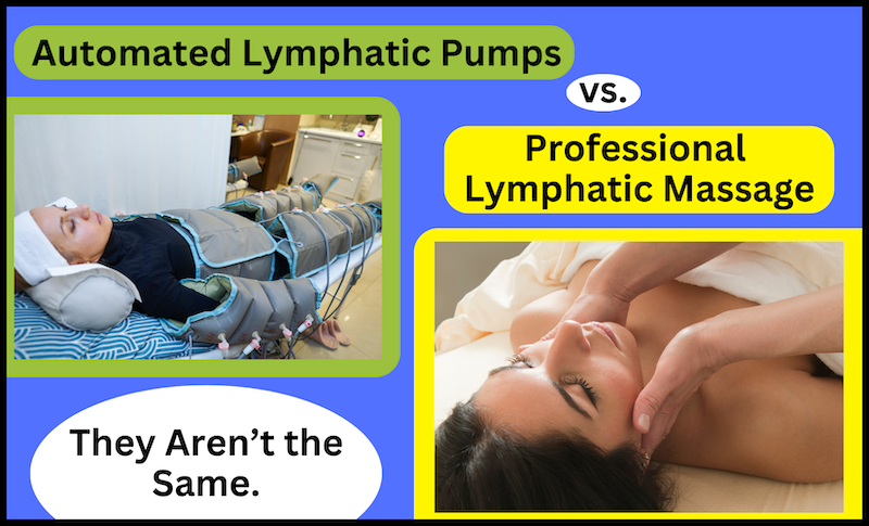 pneumatic lymphatic pump machines are not as good as professional lymphatic massage