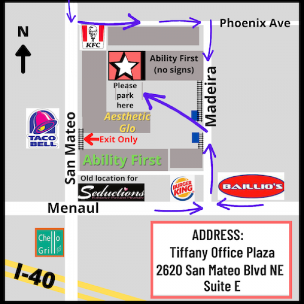 map to new location Pain & Swelling Solutions 2620 San Mateo Suite E Albuquerque