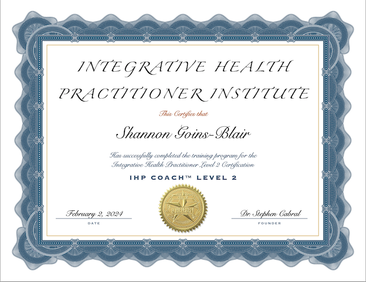 Integrative Health Practitioner L2 Certificate (148 hours)