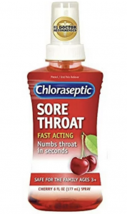 chloraseptic spray helps with the sore throat after surgery