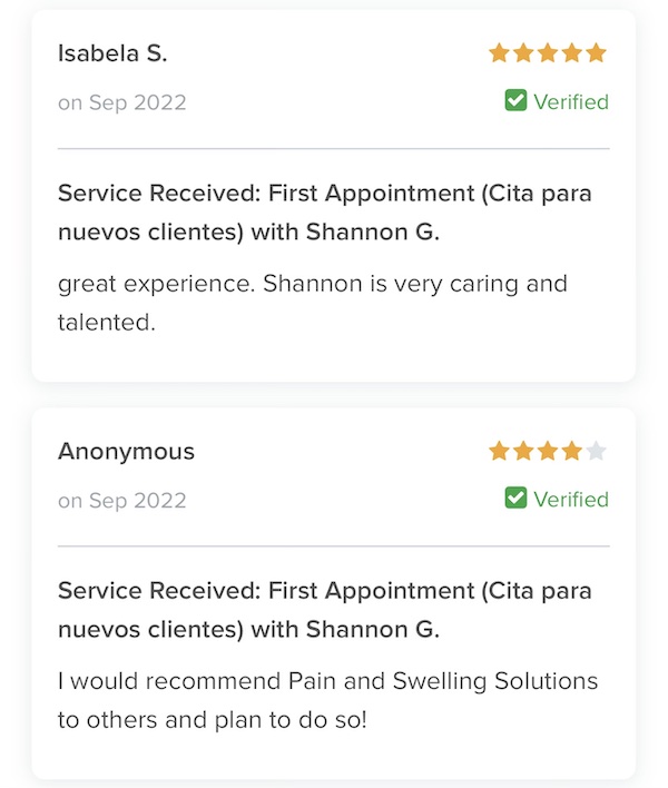 Reviews for Shannon Goins-Blair Pain & Swelling Solutions