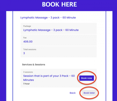 3 pack booking page - book now or later